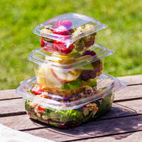 12oz (360ml) Rectangular Hinged Container â€“ Clear PLA - Image #2