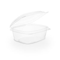8oz (250ml) Rectangular Hinged Container â€“ Clear PLA - Image #1