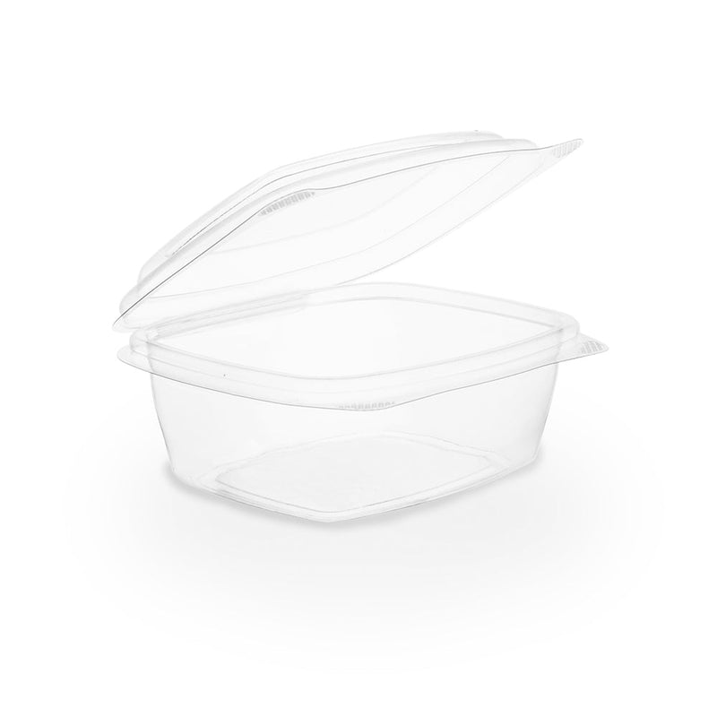 8oz (250ml) Rectangular Hinged Container â€“ Clear PLA - Image #1