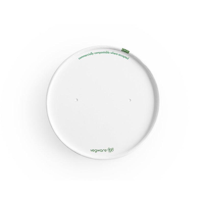 Paper Lid With Vents - White - 90 Series - Image #1