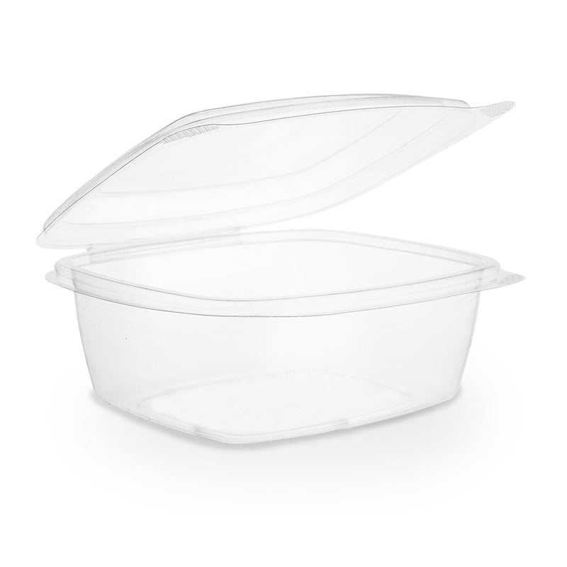 24oz (750ml) Rectangular Hinged Container â€“ Clear PLA - Image #1