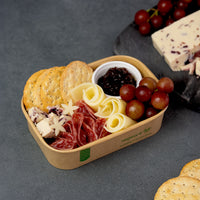 16oz/500ml Rectangular Paper Takeaway Container - Aqueous Lined - Kraft - Image #3