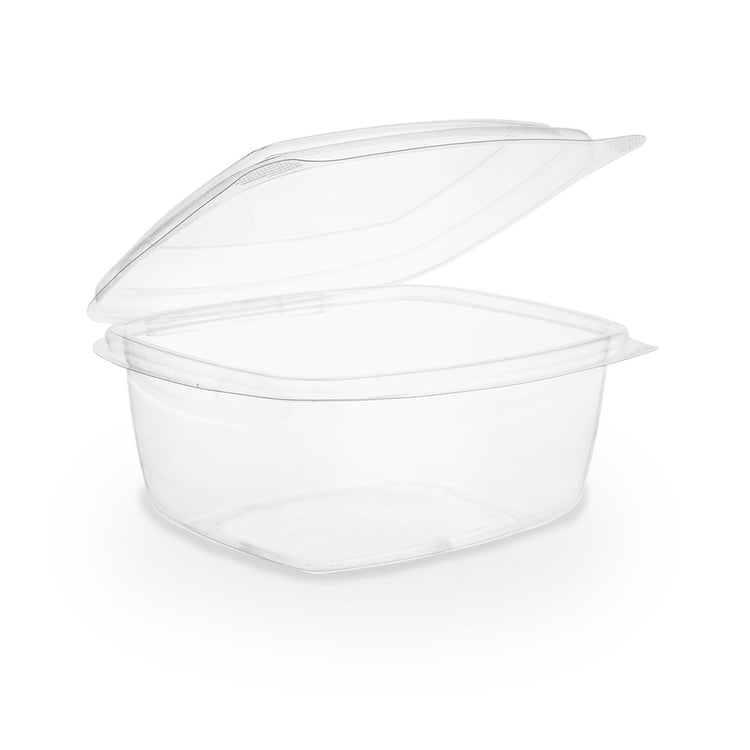 16oz (500ml) Rectangular Hinged Container - Clear PLA - Image #1