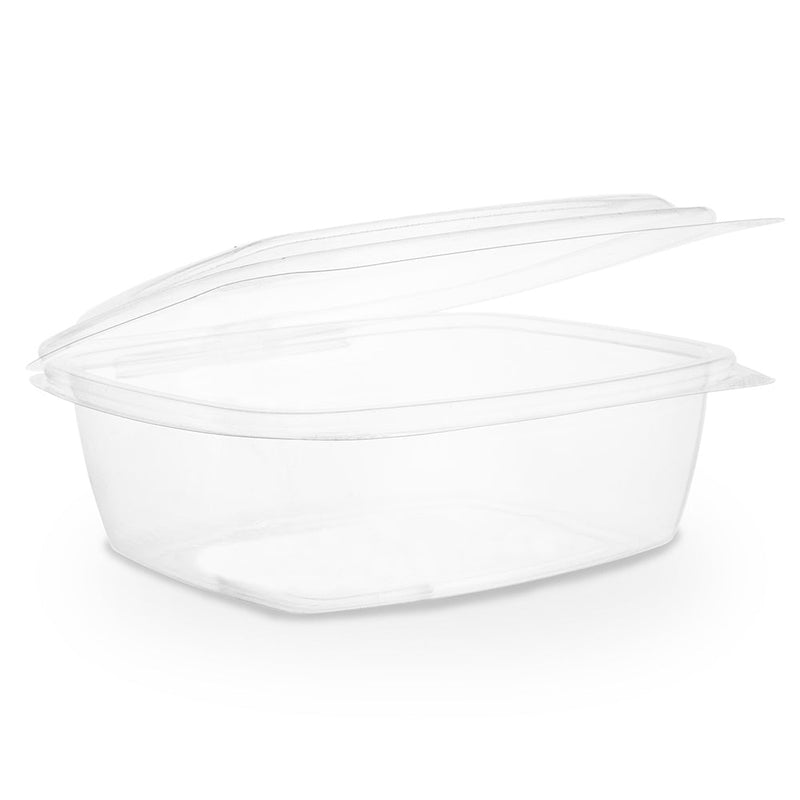 32oz (1000ml) Rectangular Hinged Container â€“ Clear PLA - Image #1