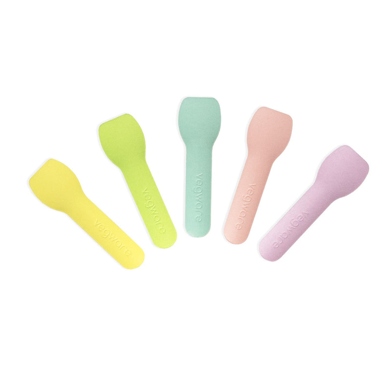 9cm Paper Ice Cream Spoon - Tutti Frutti Colours - Smooth Feel - Image #1