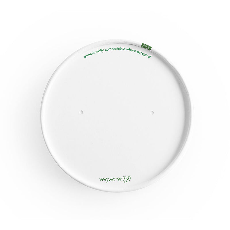 Paper Lid With Vents - White - 115 Series - Image #1