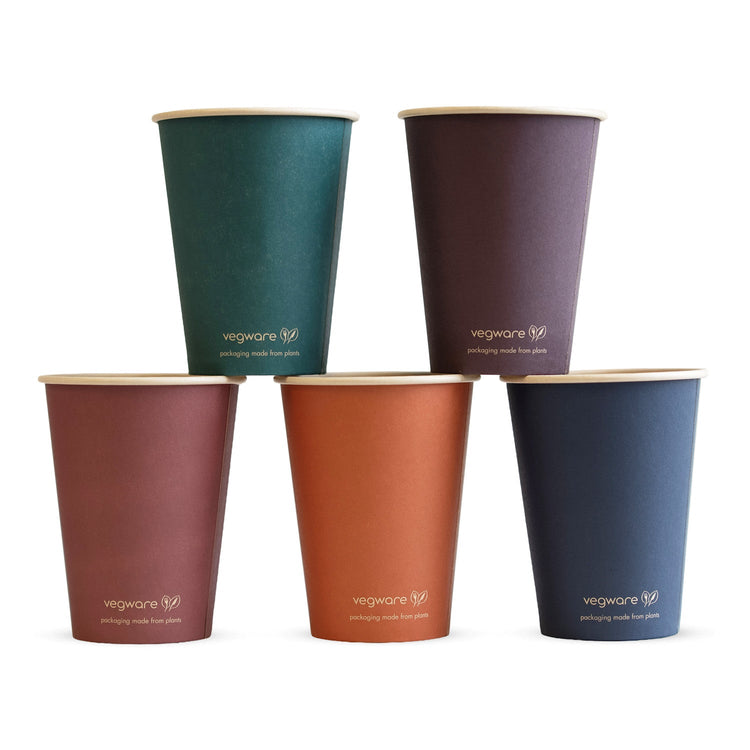 12oz (360ml) Feel Snug Single Wall Coffee Cup - PLA Lined Bamboo Paper - 89/90 Series - Image #1