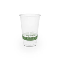 9oz (280ml) PLA Clear Cup - Green Leaf - 76 Series - Image #1