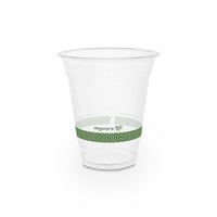12oz (360ml) PLA Clear Cup - Green Leaf - 96 Series - Image #1
