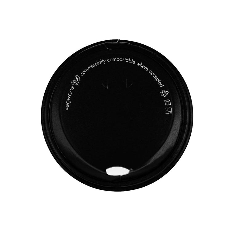 Hot Lid - Sipper - Paper - Aqueous Lined - Black - 79/80 Series - Image #1