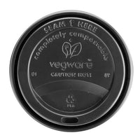 Hot Lid - Flat Traveller - Bioplastic - Black - 89/90 Series - Image #1