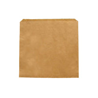 Recycled Paper Flat Bag 21.5cm (8.5inch) Square - Kraft Brown