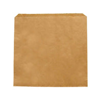 Recycled Paper Flat Bag 31.7cm (12inch) Square - Kraft Brown