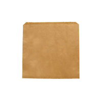Recycled Paper Flat Bag 17.7cm (7inch) Square - Kraft Brown