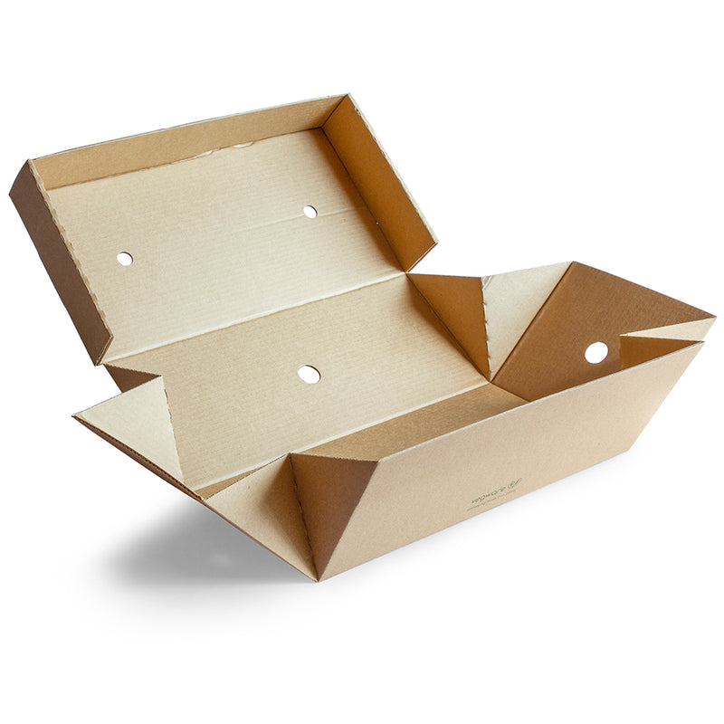 9 x 5 inch Premium Cardboard Burger Box - Kraft