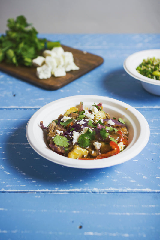 14oz (400ml) Wide Plant Fibre Bowl - PFAS Free - White