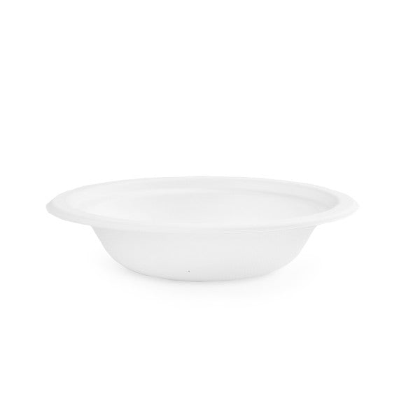 14oz (400ml) Wide Plant Fibre Bowl - PFAS Free - White