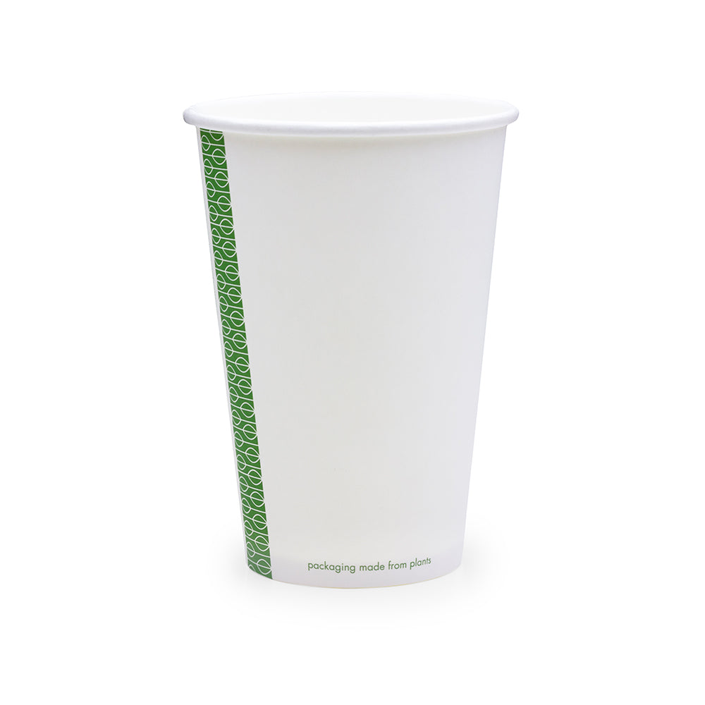 16oz (500ml) White Single Wall Coffee Cup - 89 Series – Vegware