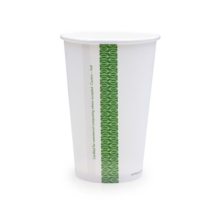 16oz (500ml) White Single Wall Coffee Cup - 89 Series – Vegware