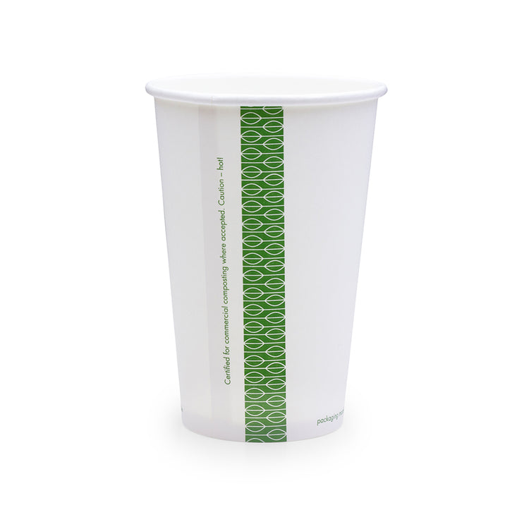 16oz (500ml) White Single Wall Coffee Cup - 89 Series