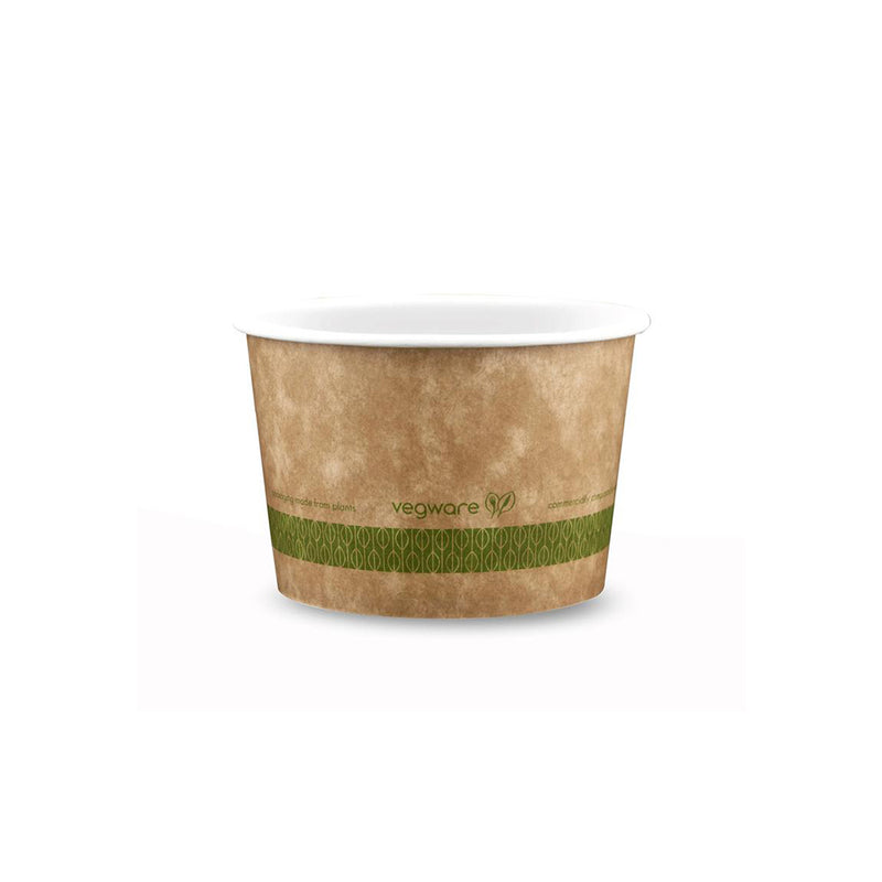 8oz (250ml) PLA-Lined Paper Bowl - Kraft - 90 Series