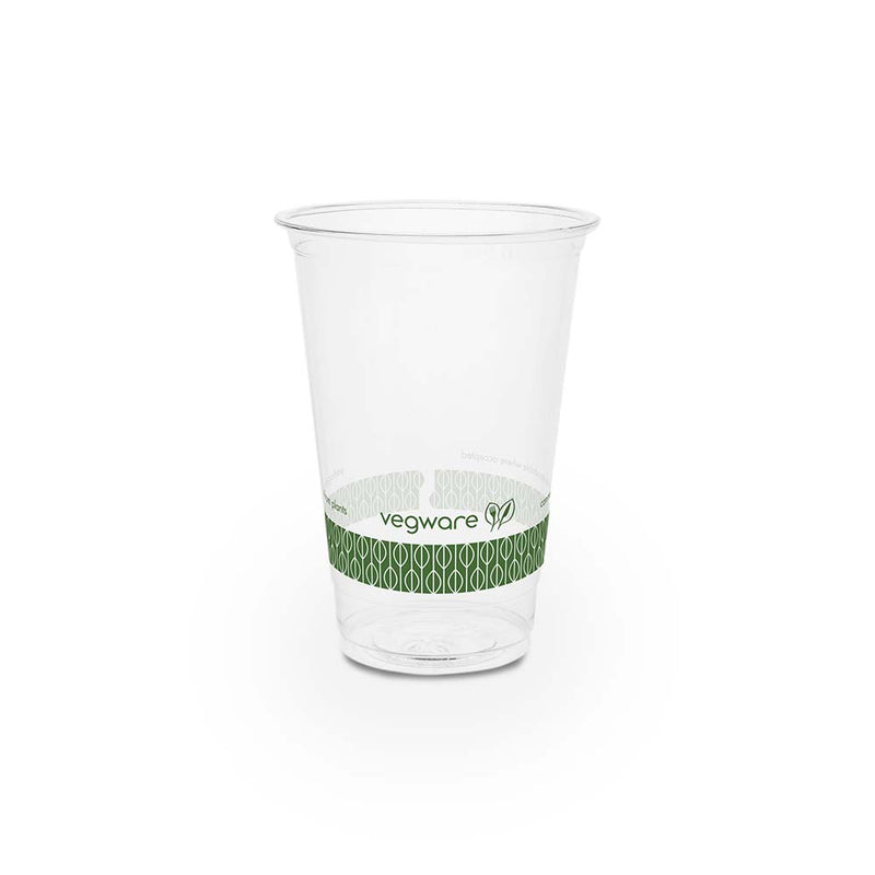 9oz (280ml) Premium PLA Cold Cup - Clear/Green Leaf - 76 Series