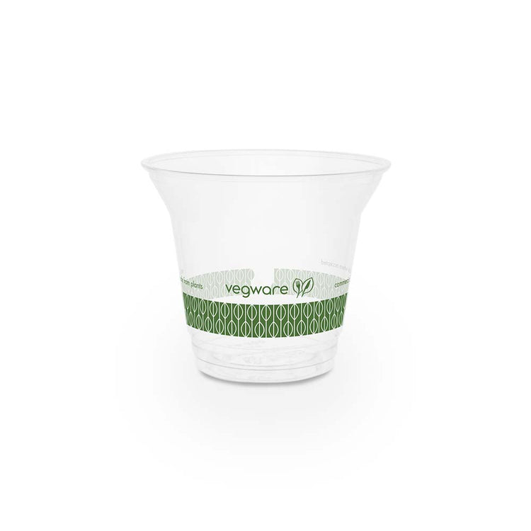 9oz (280ml) Premium PLA Cold Cup - Clear/Green Leaf - 96 Series