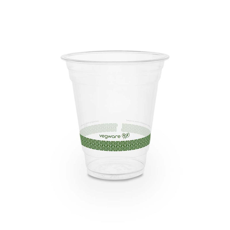 12oz (360ml) Premium PLA Cold Cup - Clear/Green Leaf - 96 Series