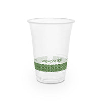 16oz (500ml) Premium PLA Cold Cup - Clear/Green Leaf - 96 Series