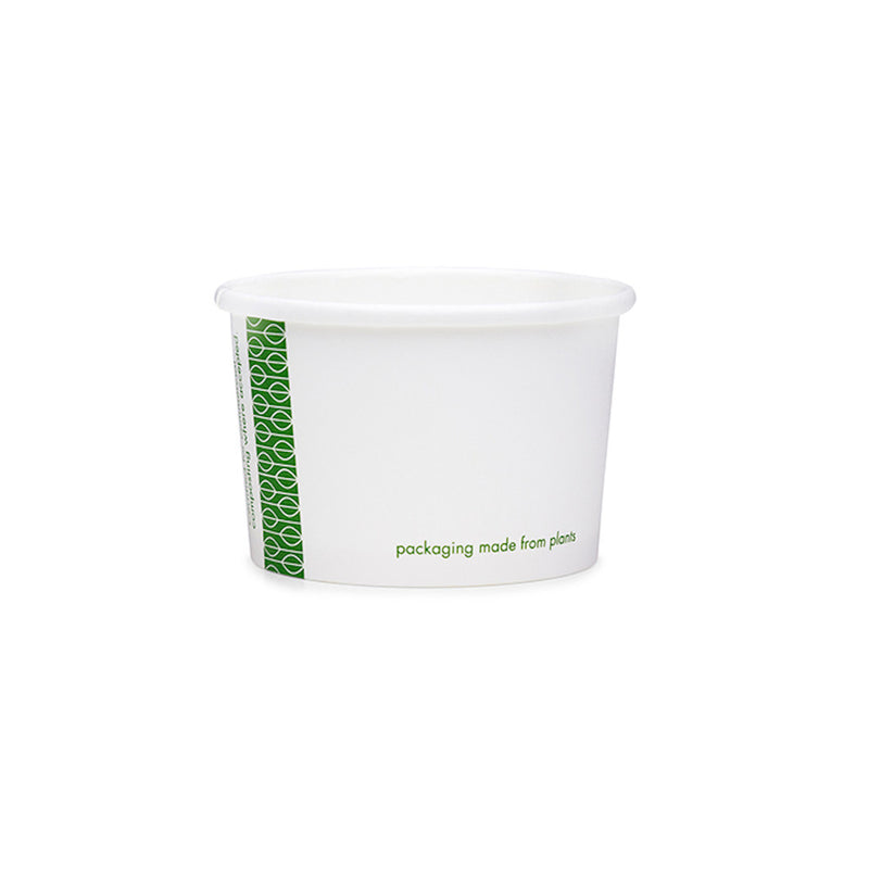 4oz (120ml) Ice Cream Paper Bowl - PLA Lined - White