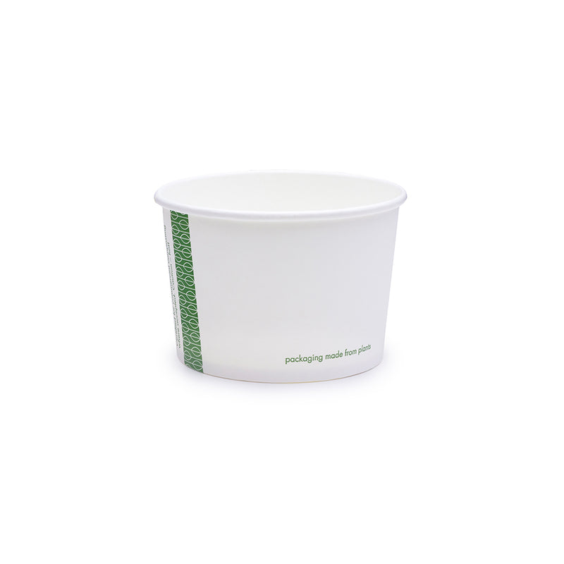 8oz (250ml) PLA-Lined Paper Bowl - White - 90 Series