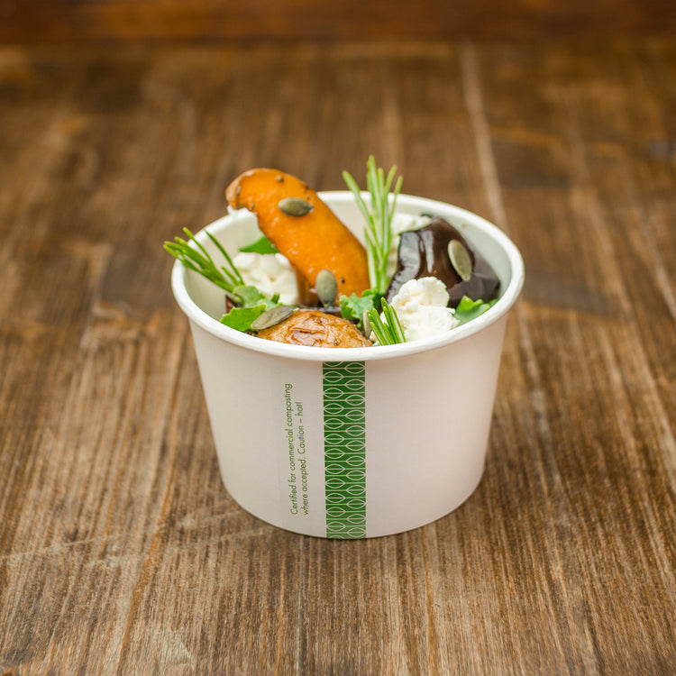 8oz (250ml) PLA-Lined Paper Bowl - White - 90 Series