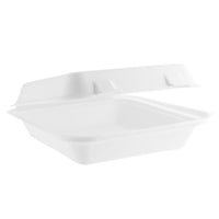 8" x 8" Dinner Clam Medium - Plant Fibre - PFAS Free - White