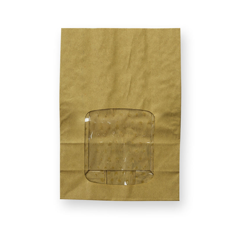 Eco Bloomer Bag With Natureflex Window - Kraft