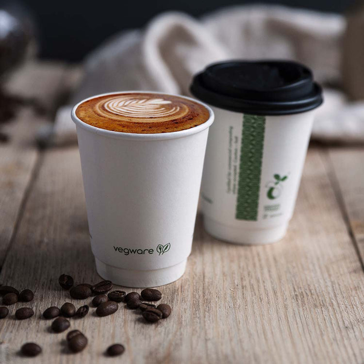 8oz (250ml) White Premium Double Wall Coffee Cup - 79 series – Vegware