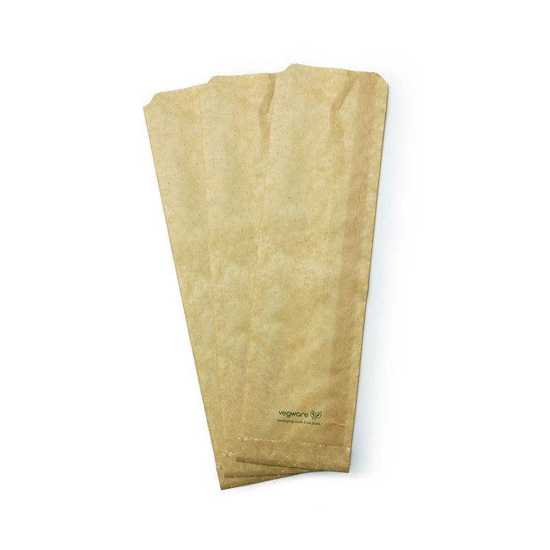 Therma Paper Gusset Bag - 10 x 5 x 36cm - Kraft Brown