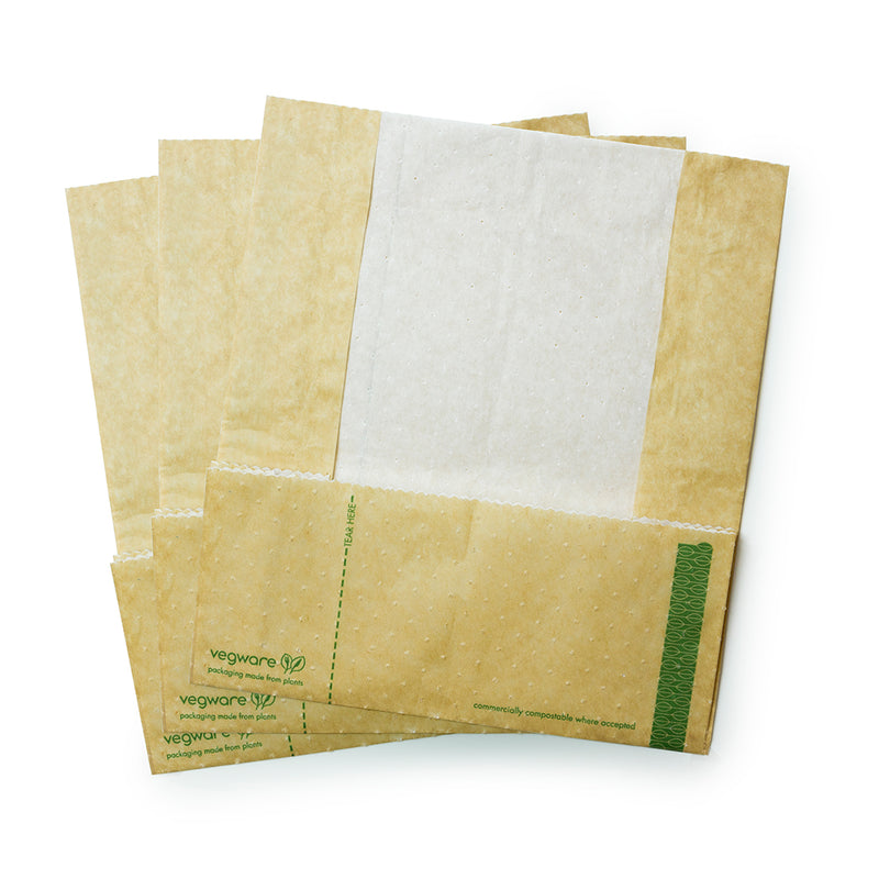 Therma Paper Gusset Pouch - 21 x 5 x 23cm - Kraft Brown