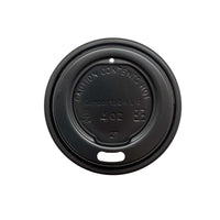 4oz Hot Lid - Flat Traveller - Bioplastic - Black - 62 Series