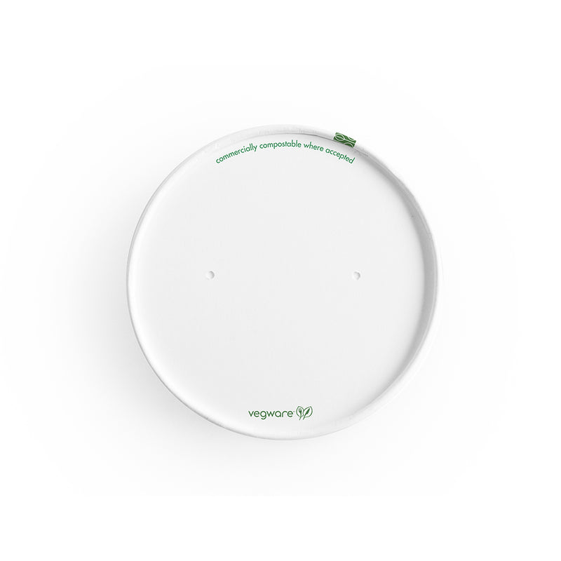 Paper Lid With Vents - White - 90 Series