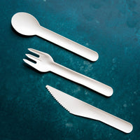 16cm High Grade Paper Spoon - White