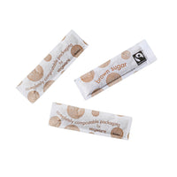 Fairtrade Raw Sugar Sticks - Compostable Wrap