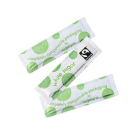 Fairtrade White Sugar Sticks - Compostable Wrap