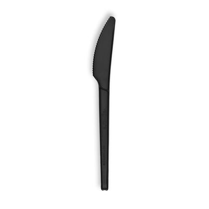 17cm CPLA compostable knife - black