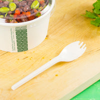 15cm CPLA / Bioplastic Spork - White
