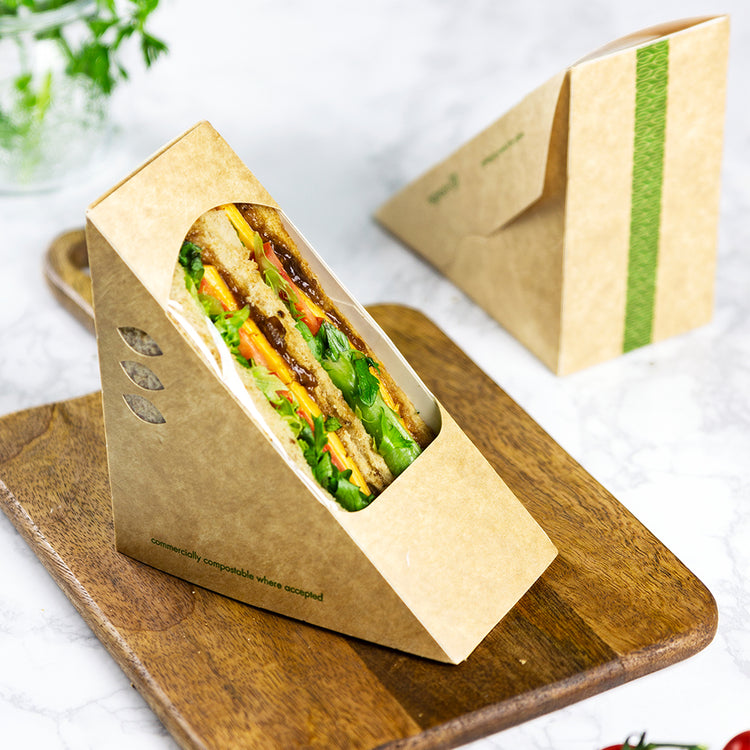 Small Eco Sandwich Wedge - 65mm - Kraft