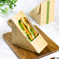 Medium Eco Sandwich Wedge - 75mm - Kraft