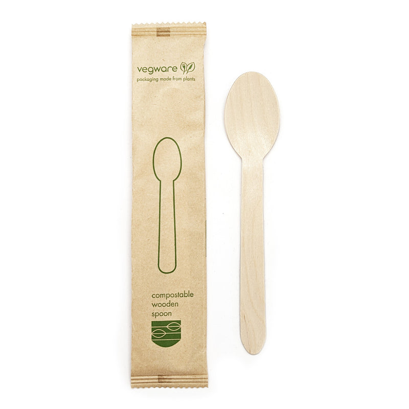 16cm Wooden Spoon in Kraft Paper Bag