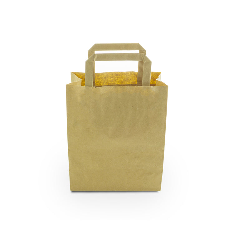 Small Recycled Paper Carry Bag - Kraft Brown