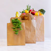 Small Recycled Paper Carry Bag - Kraft Brown