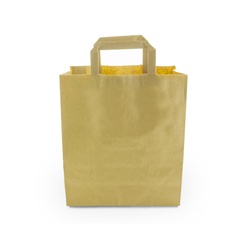 Medium Recycled Paper Carry Bag - Kraft Brown